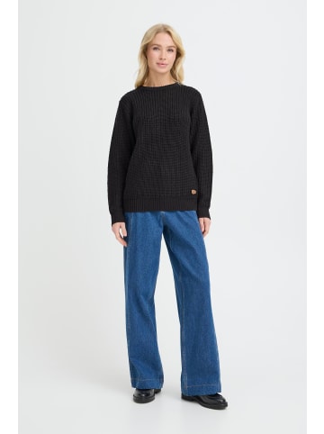 Oxmo Strickpullover OXEDNA ONECK in Schwarz