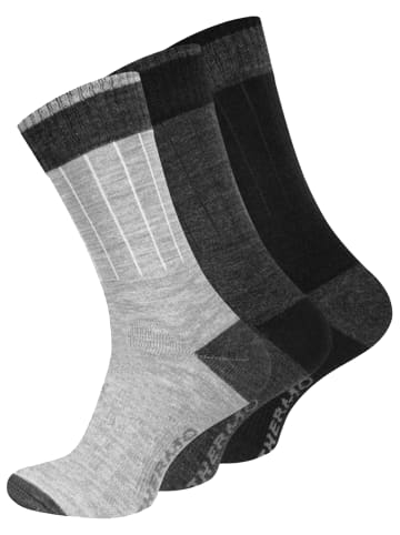 Cotton Prime® 3 Paar Herren Thermo Socken THERMO TECH in Schwarz/Grau/Anthrazit