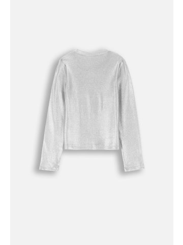 Coccodrillo T-Shirt mit langen Ärmeln in silber