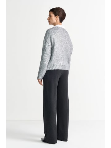 Rich & Royal Strickpullover in silber - 0001