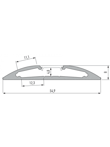 LED Line LED Aluminium Eckprofil PD-C 1 Meter Aluprofil Leiste Silber in Silber