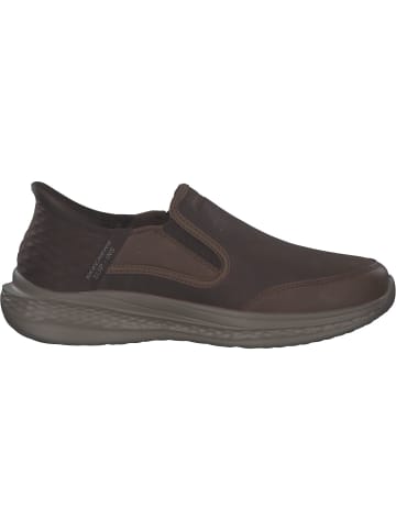 Skechers Sportliche Slipper in dark brown
