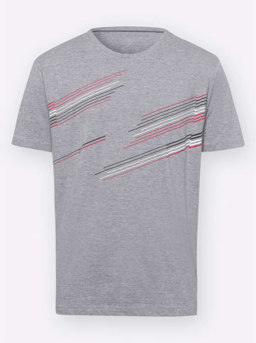 Sieh an! Freizeitshirt in hellgrau-meliert