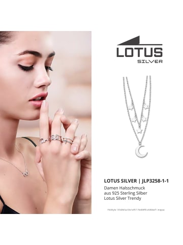 LOTUS silver Anhänger Silber 925 Sterling Silber Sterne, Mond Halsketten