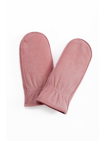 CASH-MERE.CH Ziegen Wildlederfäustlinge in Pink