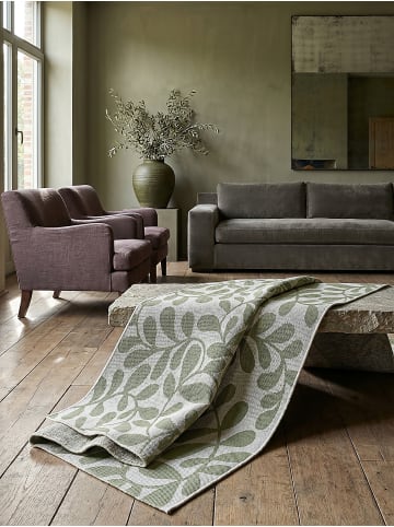 KADIMA DESIGN Läufer Floral flachgewebt pflegeleicht Wohnzimmer Flur Esszimmer in Grün