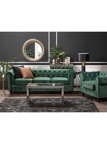 Beliani 2-tlg Sitzgruppe CHESTERFIELD in Grün/Braun