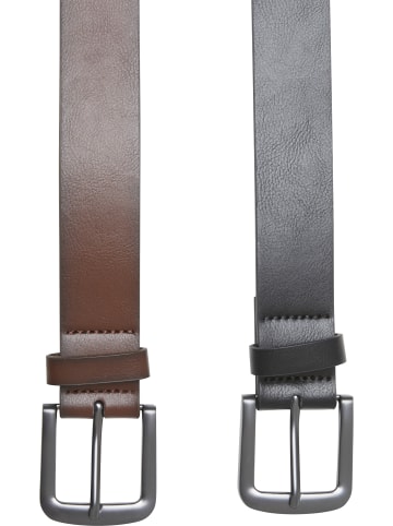 Urban Classics Belts in black/silver+brown/silver