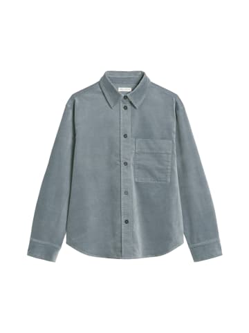 Marc O'Polo Samt-Overshirt relaxed in slate blue