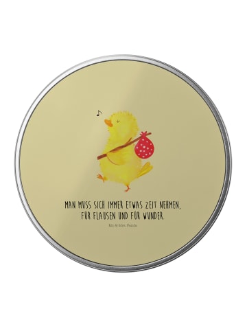 Mr. & Mrs. Panda Metalldose Küken Wander mit Spruch in Gelb Pastell