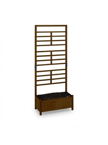 relaxdays Pflanzkasten "Spalierwand" in Braun - (B)71,5 x (H)171 x (T)32 cm
