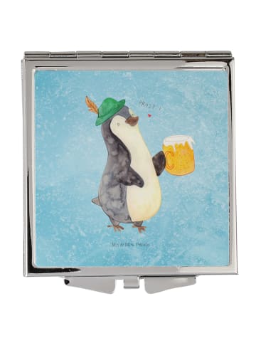 Mr. & Mrs. Panda Handspiegel Pinguin Bier ohne Spruch in Eisblau