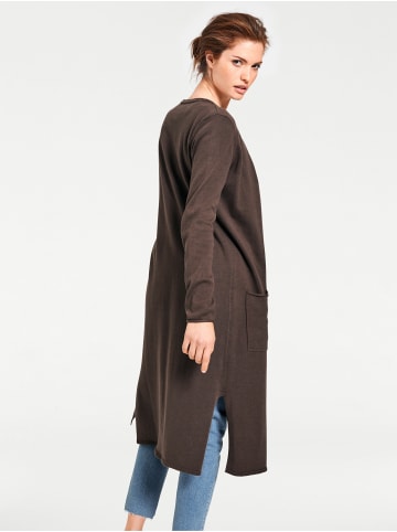 Heine Long-Strickjacke in schokobraun