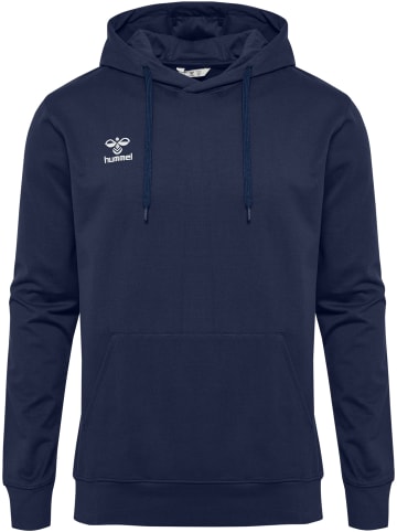 Hummel Hoodie mit Logo-Stickerei und Kängurutasche in Navy