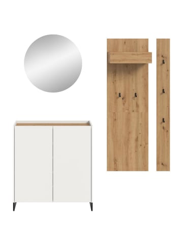 ebuy24 Garderobenmöbel Drive (4-teilig) Weiß 197 x 32 cm