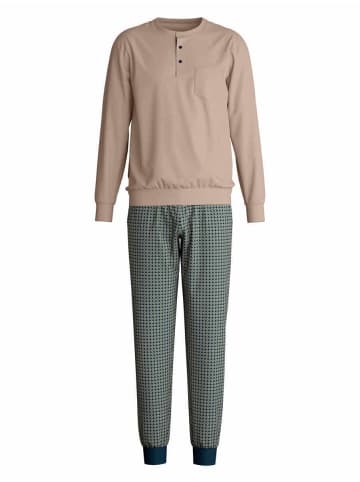Calida Pyjama mit Bündchen in Warm sands