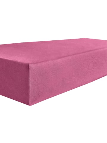 Kneer Spannbetttuch FEIN-JERSEY Q50 in flamingo