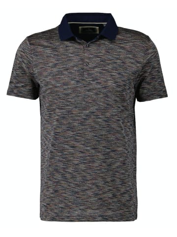 Ragman Poloshirt gemustert in Blau