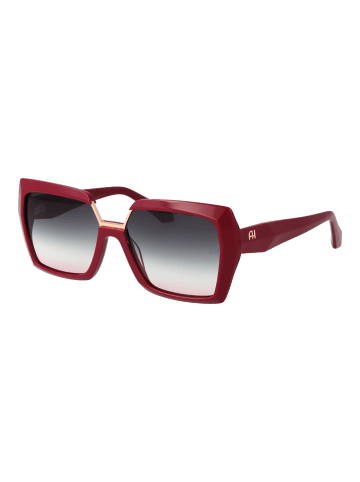 Ana Hickmann Frauen Sonnenbrille Geometrisch Burgundisch