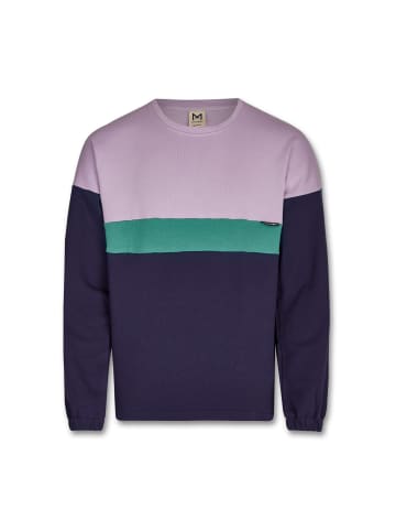 MANITOBER Cut & New Sweatshirt in Lilac/Green/Navy