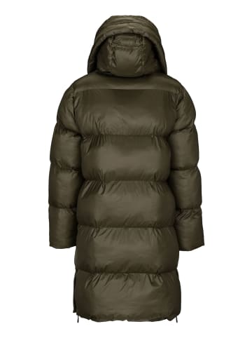 Replay Lange Nylon Jacke - Hoher Kragen in grün