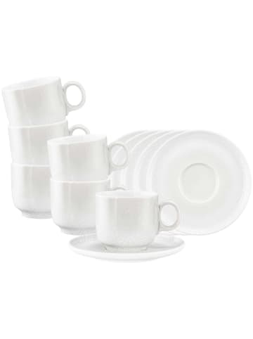 Seltmann Weiden 6er Set Cappuccinotassen mit Untertassen Sento Home 300 ml in Aura white