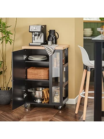 SoBuy Küchenwagen in Schwarz - (B)60 x (H)90 x (T)40cm