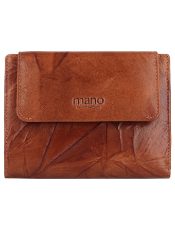 mano Donna Aurona Geldbörse RFID Leder 14 cm cognac