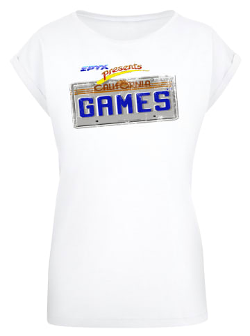 F4NT4STIC T-Shirt Retro Gaming California Games Plate in weiß