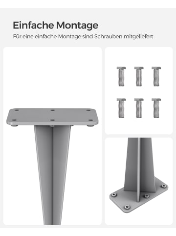 SONGMICS Erdnagel Sheld in Grau - (B)20.2 x (H)46 x (T)10.7 cm