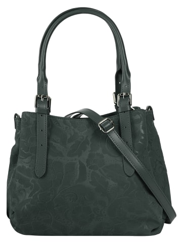 Samantha Look Handtasche echt Leder in dunkelgrün