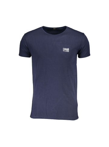 cavalli CLASS Blaues Baumwoll-T-Shirt
