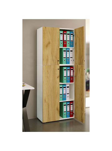 ebuy24 Büroschrank LonaXXL5DT weiß Weiß 70 x 39 cm