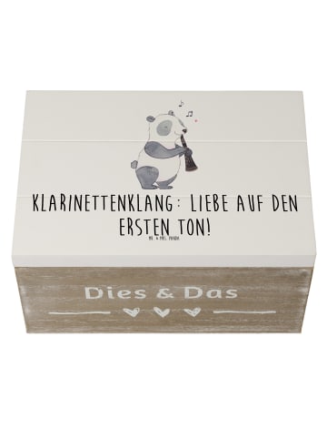 Mr. & Mrs. Panda Aufbewahrungsbox Klarinette Liebe  mit Spruch in Weiß