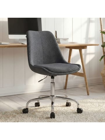 FineBuy Bürostuhl in Schwarz / Stoff / 65x65x94