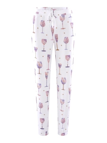 P.J. Salvage Pyjamahose IT’S A WINEFUL LIFE in off-white