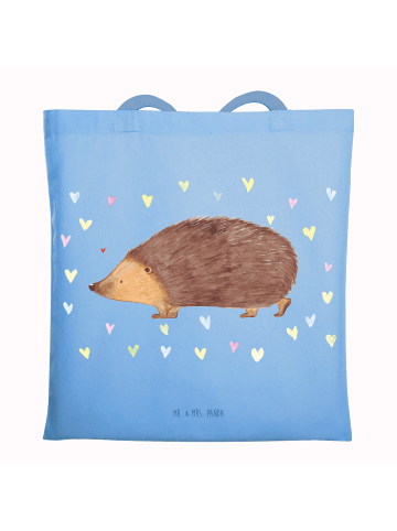 Mr. & Mrs. Panda Schultertasche Igel Herzen ohne Spruch in Sky Blue