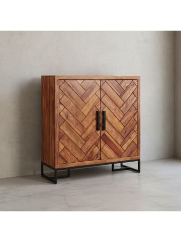 KADIMA DESIGN Schuhschrank Massivholz 100x105x40 cm Schuhregal Geschlossen