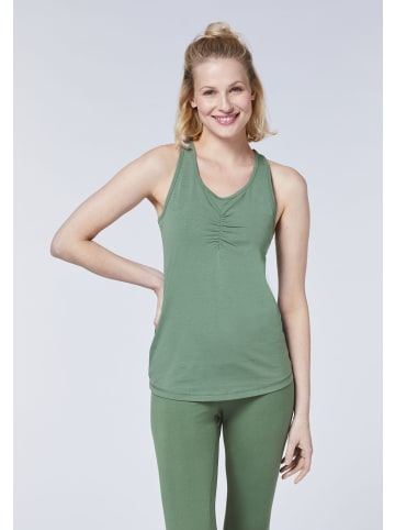 Detto Fatto Tank Top im reversiblen Two-Tone-Look in Grün