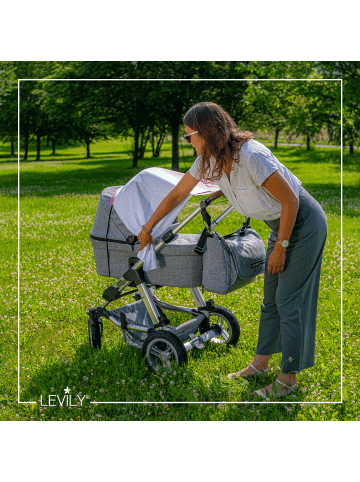 levily - Manufaktur babyfroh  Sonnensegel Sonnenschutz Canvas in Mint/uni