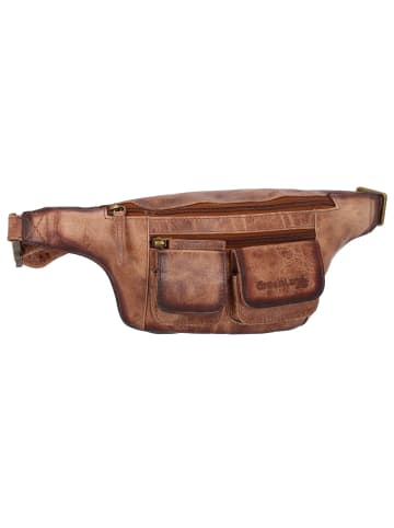 Greenland Nature Mascu & Line Gürteltasche RFID Leder 21 cm braun