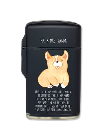 Mr. & Mrs. Panda sturmfeuerzeug Corgie mit Spruch in Schwarz