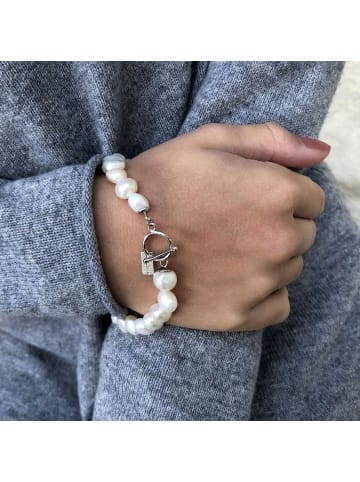 Ailoria MENOA Armband Silber/weiße Perle in weiß
