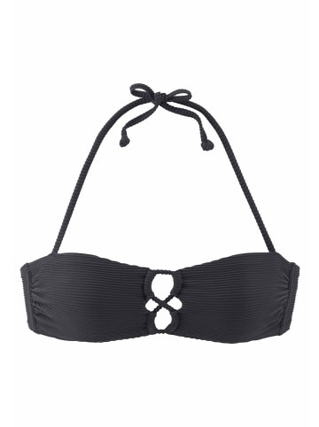Sunseeker Bandeau-Bikini-Top in schwarz