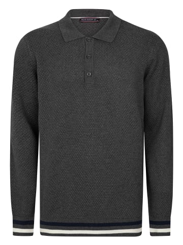 Felix Hardy Polo Kragen Strickpullover in Anthrazit
