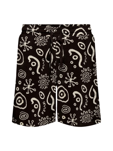 Only&Sons Shorts 'Cruz Seersucker' in schwarz