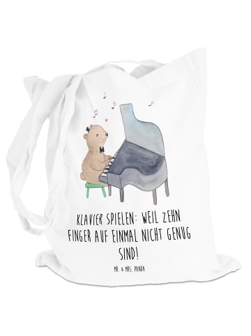 Mr. & Mrs. Panda Einkaufstasche Klavier Magie mit Spruch in Creme