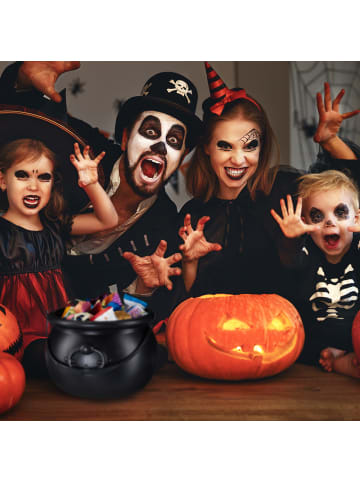 relaxdays 4x Hexenkessel in Schwarz