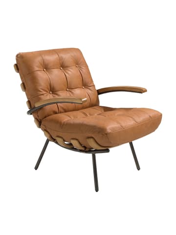 Angel Cerdá Sessel 5153 in Braun / Stahl abgedunkelt – (B)70 x (H)91 x (T)80 cm