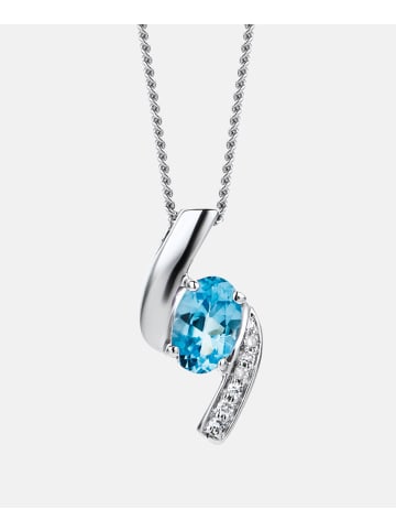Diamant L'éternel Halskette aus 375 Weißgold mit Diamant mit Topas